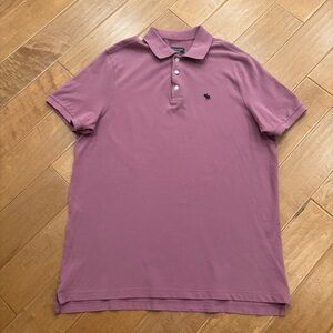 Abercrombie & Fitch Men’s Cotton Polo Short Sleeve Size XXL Lilac Punk